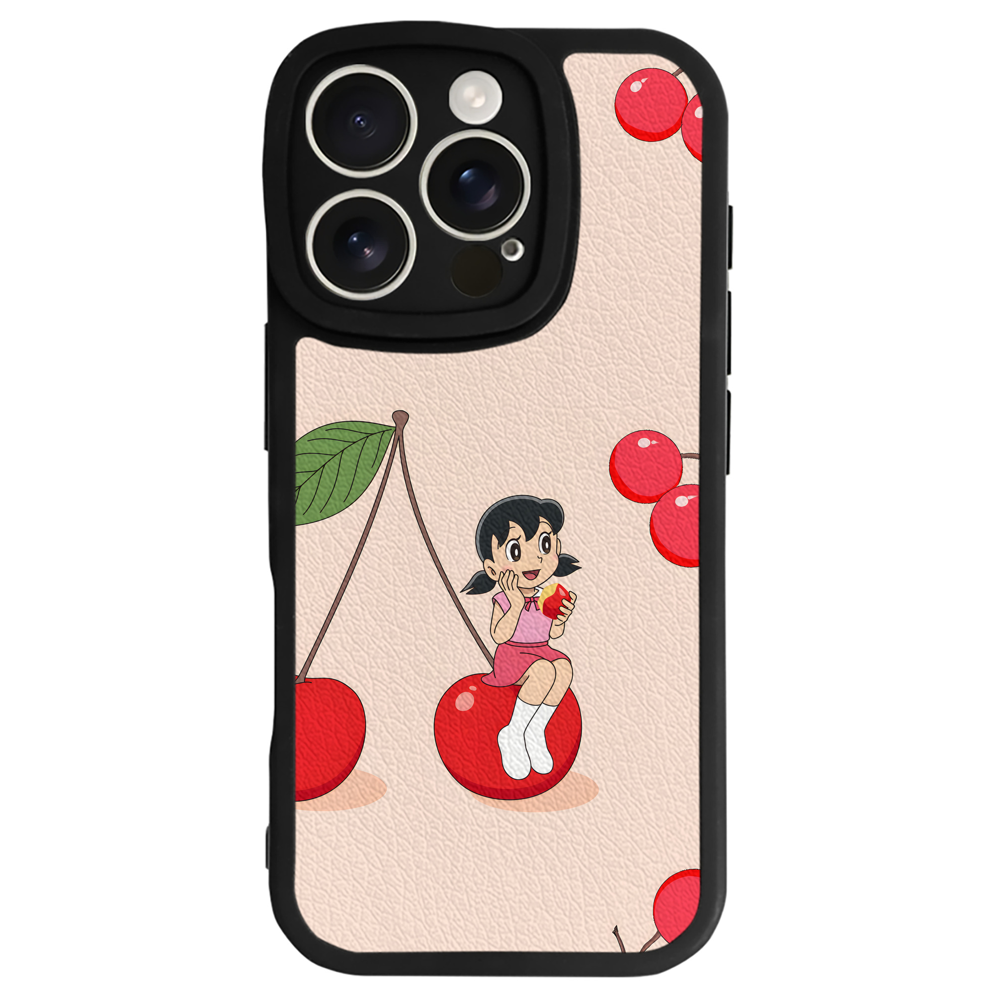 （画像用） ドラえもん Doraemon 【iPhone 16シリーズ対応】シリコンスマホケース（レザー調） 材質：シリコン